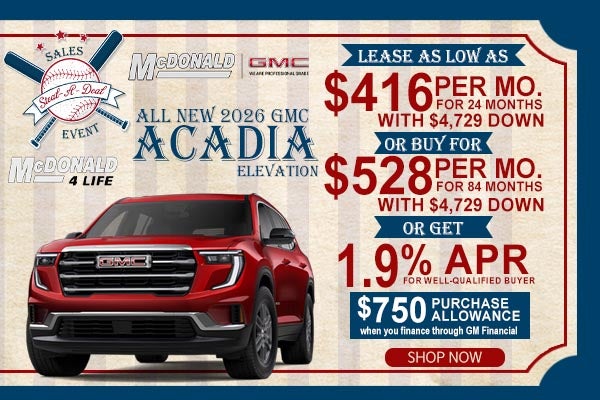 2026 GMC Acadia Elevation