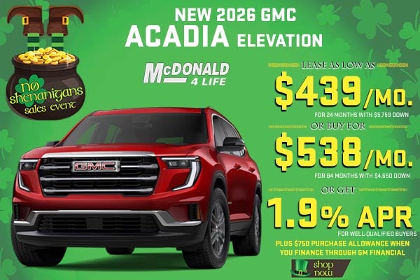 2026 GMC Acadia Elevation